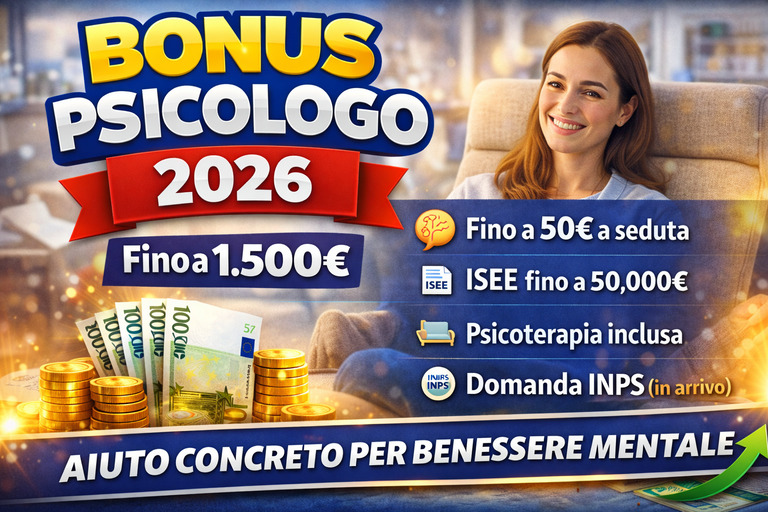 Bonus Psicologo 2026: importi, requisiti ISEE e come fare domanda INPS