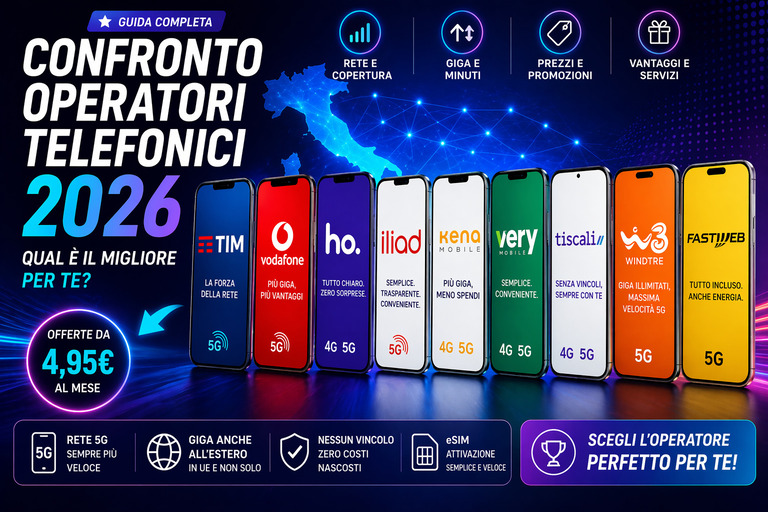 Migliori operatori telefonici 2026: confronto offerte mobile Italia