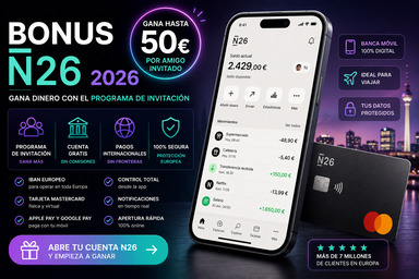 Bonus N26 2026: gana dinero con el programa de invitación