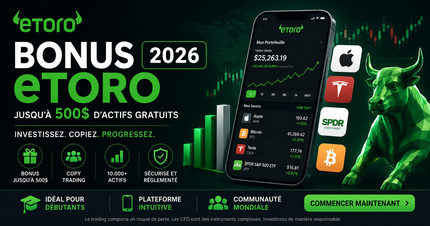 Bonus eToro 2026 copy trading ETF crypto