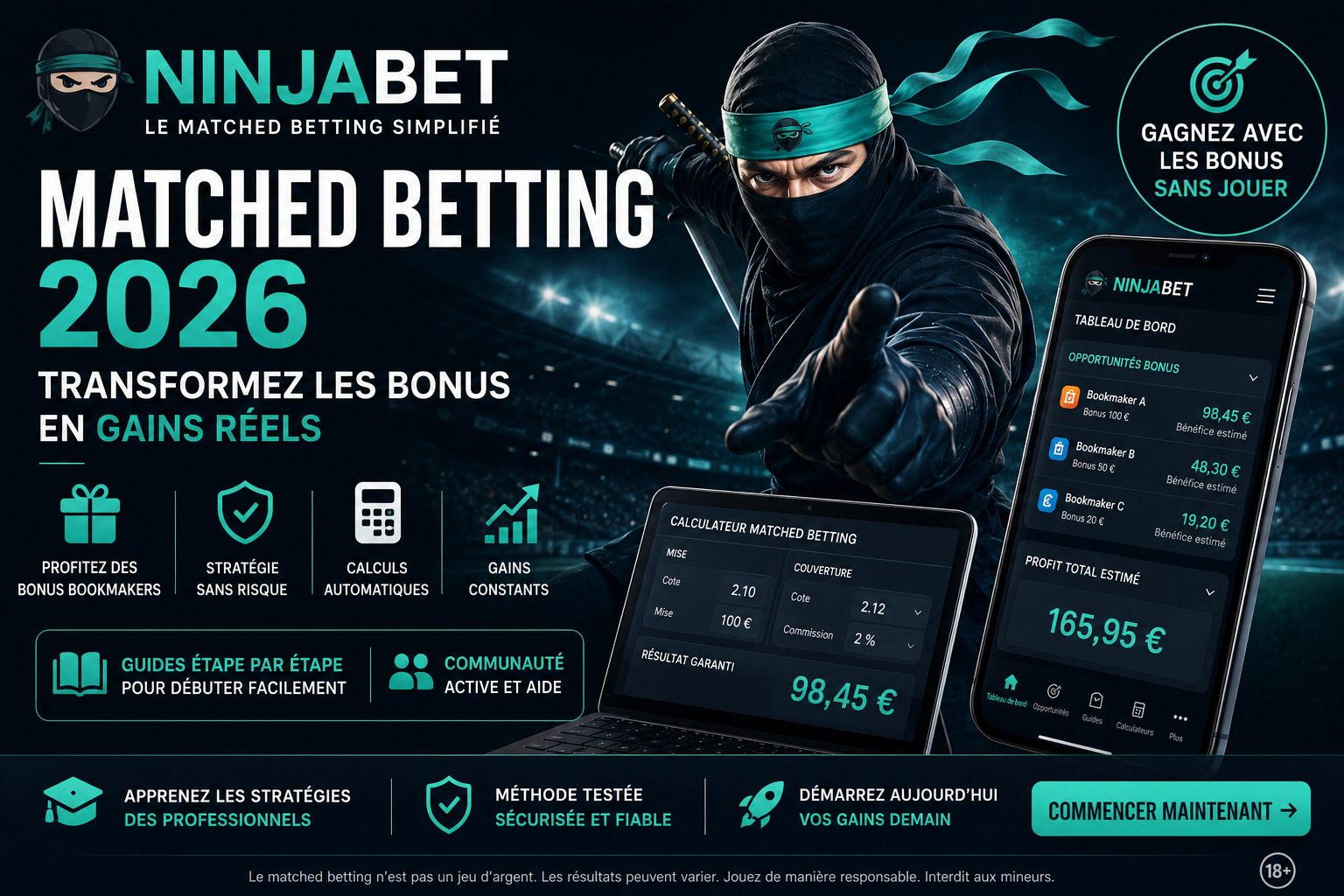 NinjaBet 2026 guide complète matched betting