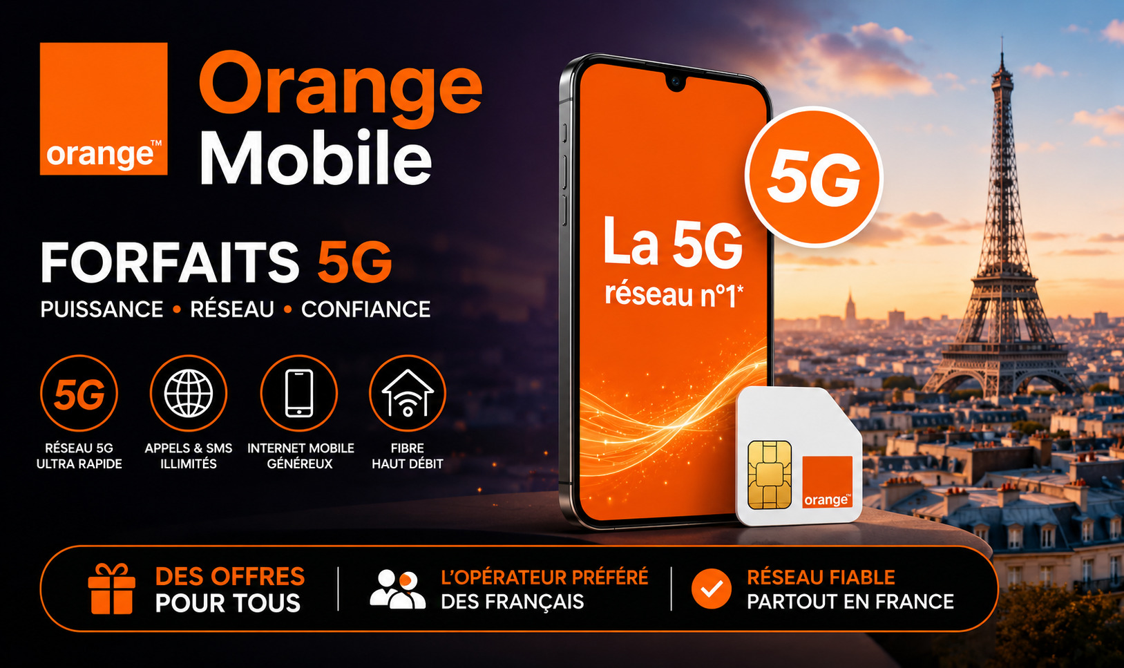 Orange Mobile forfaits 5G et fibre 2026