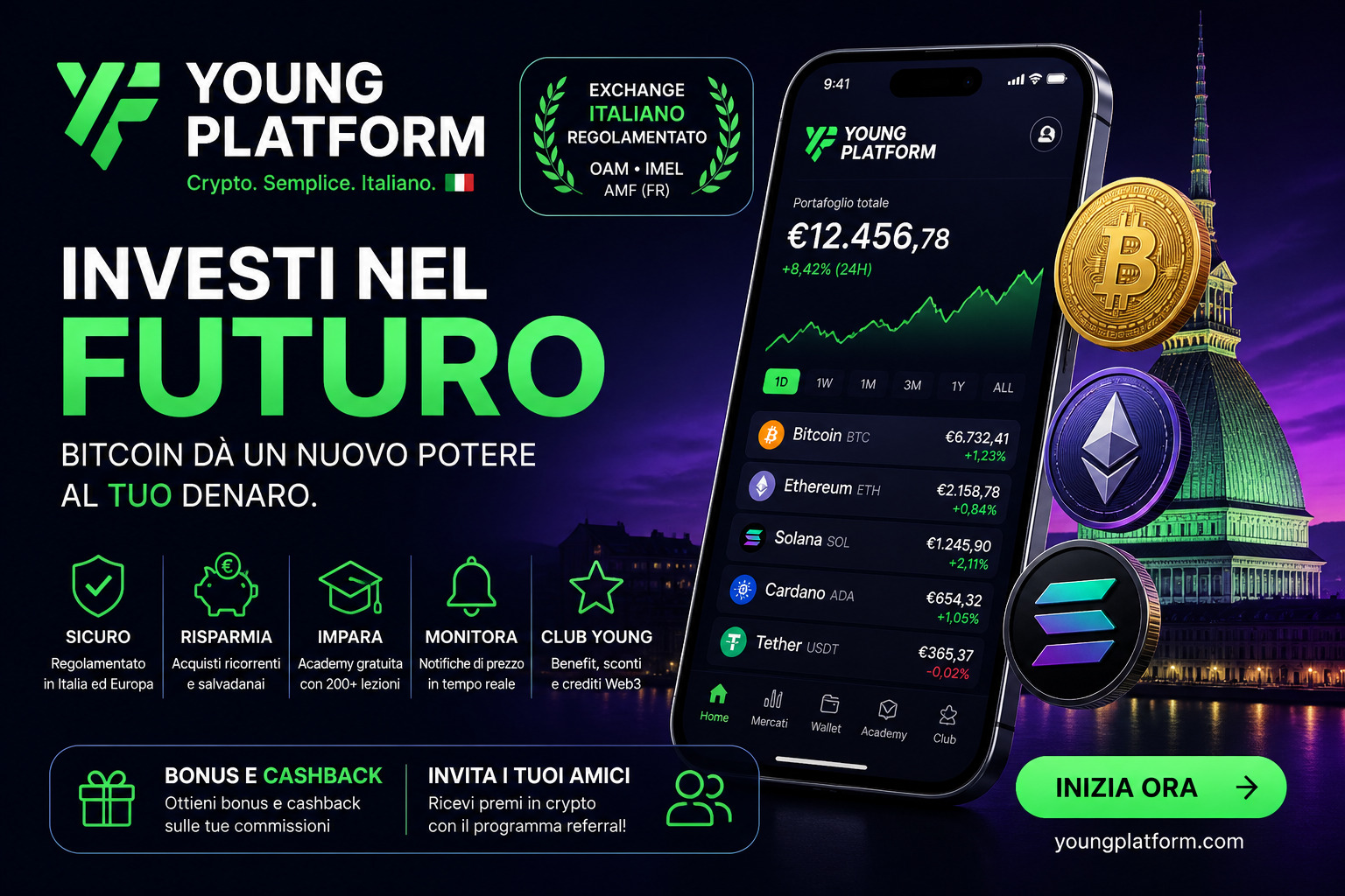 Young Platform exchange crypto italiano